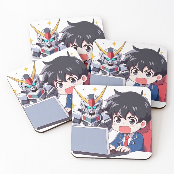 Item preview, original cloud art gundam little boy watching robot anime very kawaii and surprised designed and sold by ArteenlaNube.