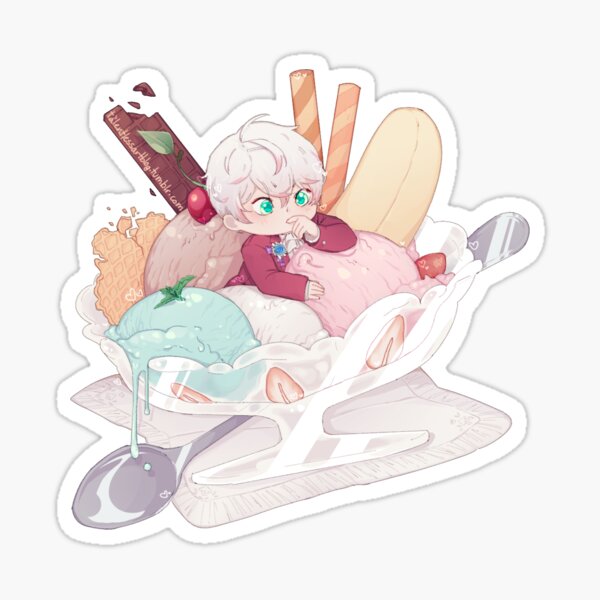 Etiqueta engomada de la comida Mystic Messenger Chibi, Ray Pegatina