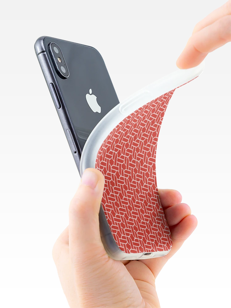 Thumbnail 4 of 5, iPhone Case, Red Rope Pattern designed and sold by Patternliss.
