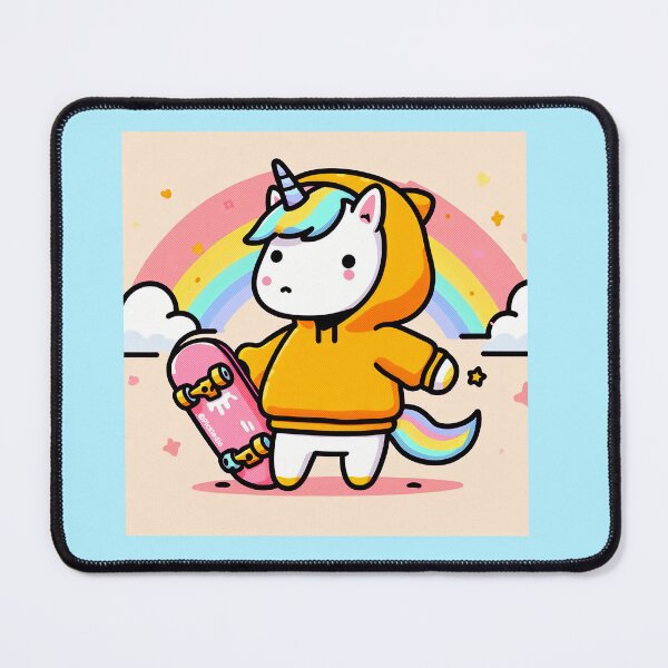 Item preview, Rainbow Unicorn Skateboarding designed and sold by FunnehGacha.