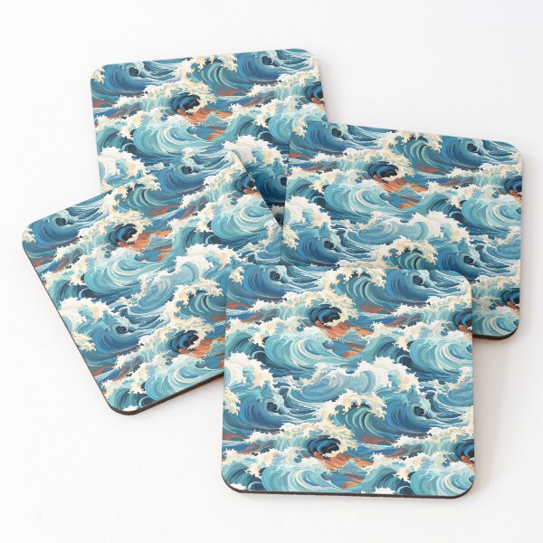 Item preview, The great wave in oil designed and sold by PrintNstick.