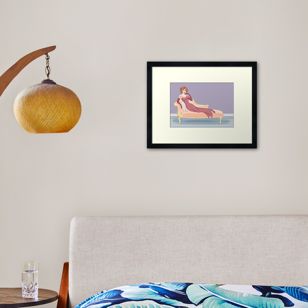 Classy with Curls Framed Art Print