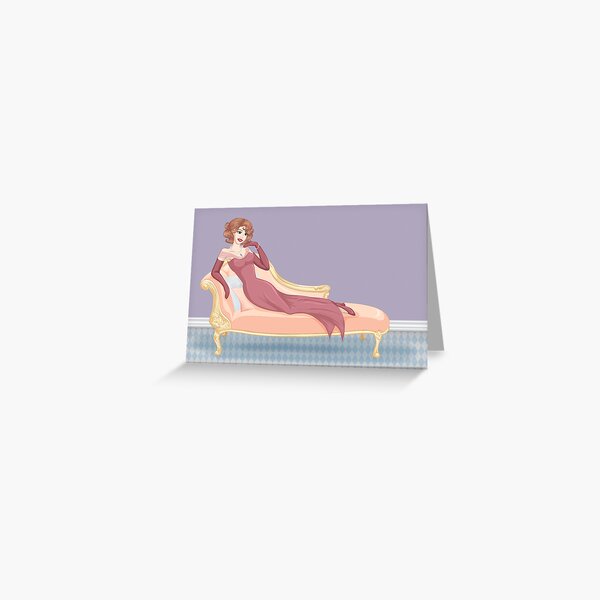 Classy with Curls Greeting Card