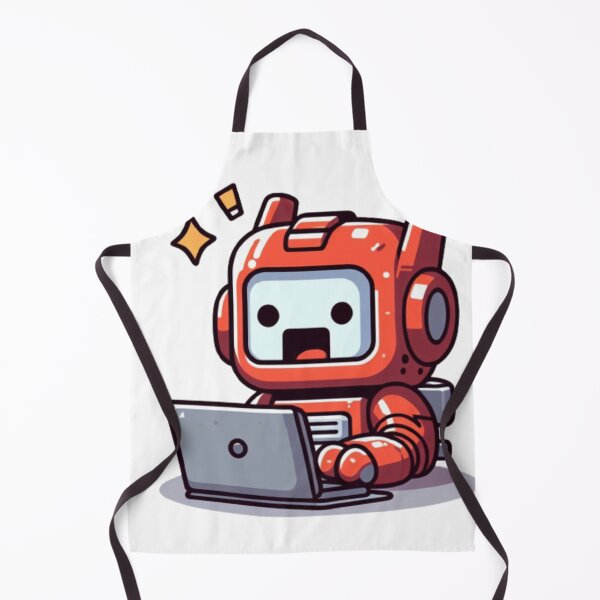 Artikelvorschau, Originaler orangefarbener Retro-Roboter der Wolkenkunst überrascht kawaii entworfen und verkauft von ArteenlaNube.