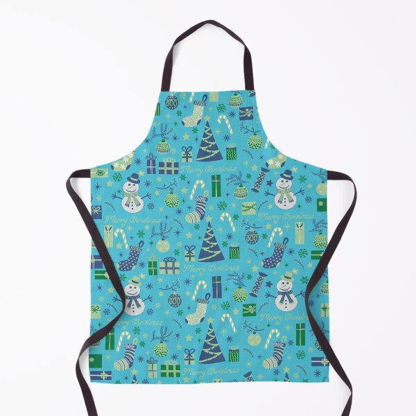 Item preview, Blue, Green and Grey Christmas Tree Decorating Fun on Blue Background designed and sold by MoorePatterns.