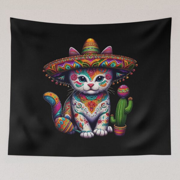 Item preview, Mexican Artisanal Kitten: A Touch of Realism and Tradition designed and sold by PatyCreations.