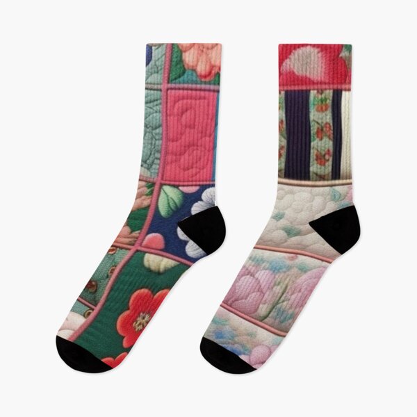 Item preview, Japanese inspired floral Patchwork quilt  designed and sold by Roxburylane.