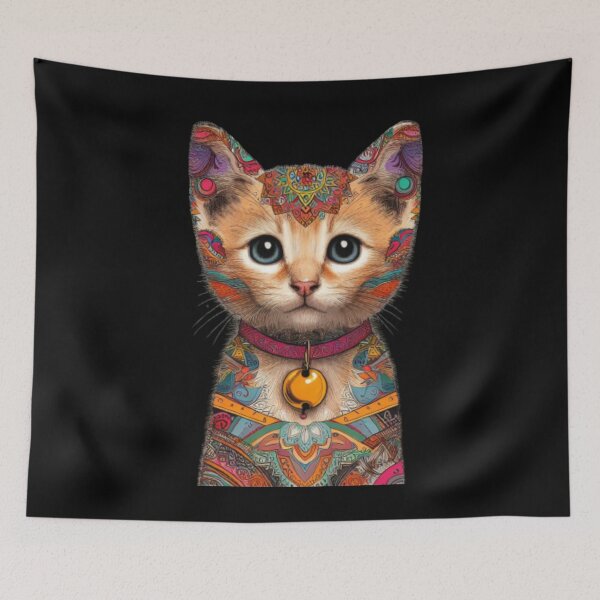 Item preview,  Mexican Artisanal Kitten: A Touch of Realism and Tradition "3" designed and sold by PatyCreations.