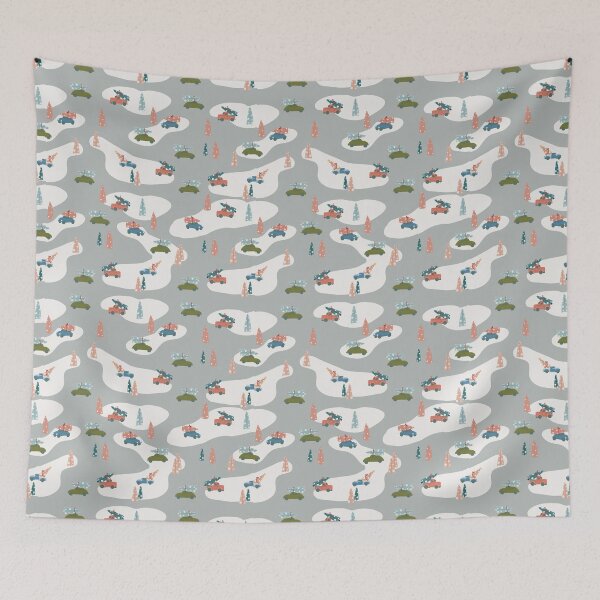 Item preview, Vintage Christmas Trees - pink and blue designed and sold by SisterlyLove.