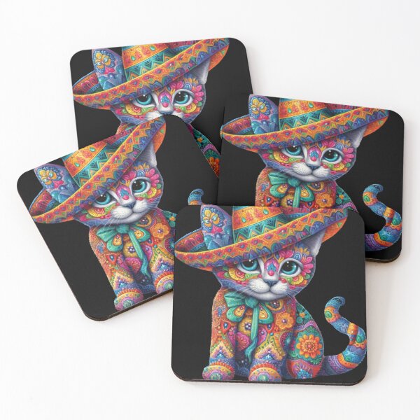 Item preview,  Mexican Artisanal Kitten: A Touch of Realism and Tradition "4" designed and sold by PatyCreations.