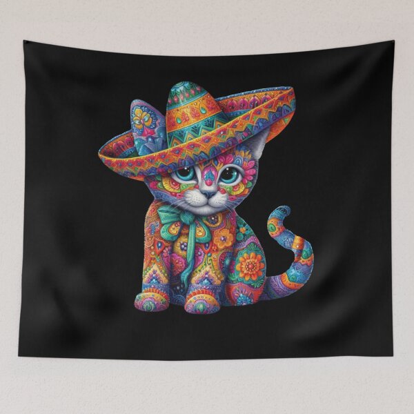 Item preview,  Mexican Artisanal Kitten: A Touch of Realism and Tradition "4" designed and sold by PatyCreations.