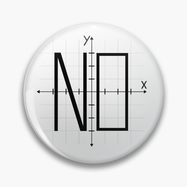 Item preview, Cartesian Plane With NO Sign designed and sold by ICsIcons.