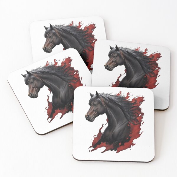 Item preview, Black horse and red designed and sold by GFORCE_SHOP.
