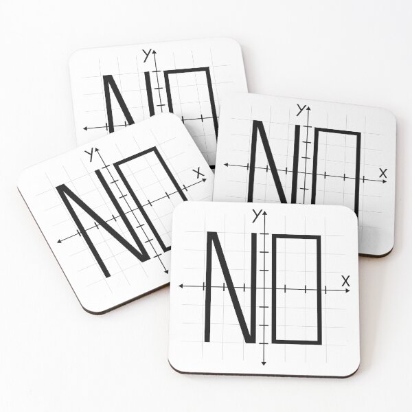 Item preview, Cartesian Plane With NO Sign designed and sold by ICsIcons.