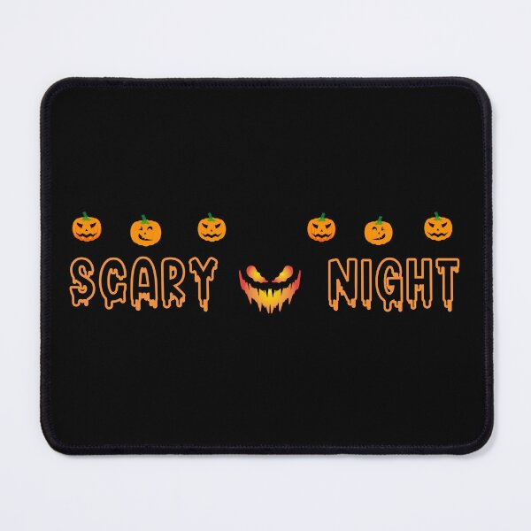 Item preview, Scary night with scary smile pumpkin with funny carving pumpkins halloween brafdesign designed and sold by Brafdesign.