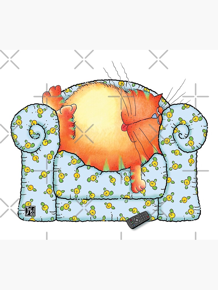 lazy cat on the sofa