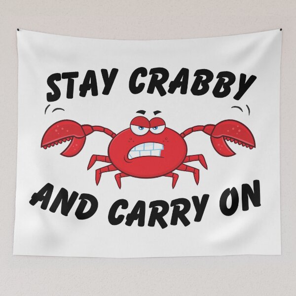 Item preview, Stay Crabby and Carry On designed and sold by SarcastiCrafts.