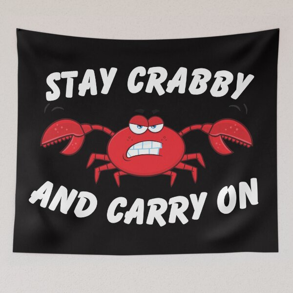 Item preview, Stay Crabby and Carry On designed and sold by SarcastiCrafts.
