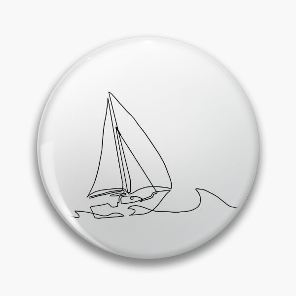 Item preview, Sail boat line art designed and sold by adesignworld.