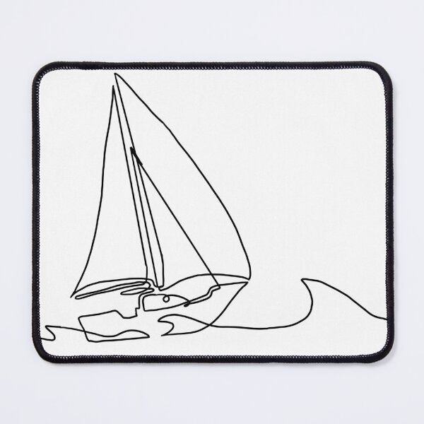 Item preview, Sail boat line art designed and sold by adesignworld.