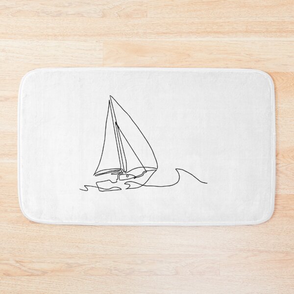 Item preview, Sail boat line art designed and sold by adesignworld.