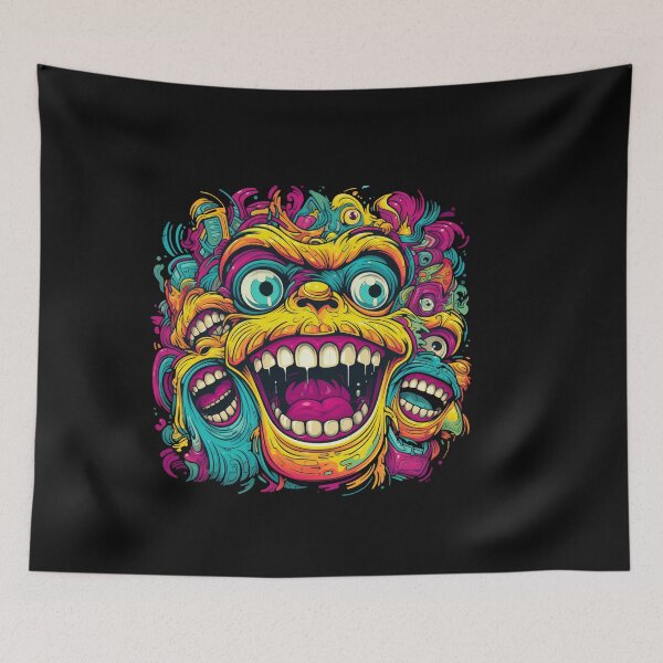 Item preview, Psychedelic Monster Face designed and sold by Skolyak.