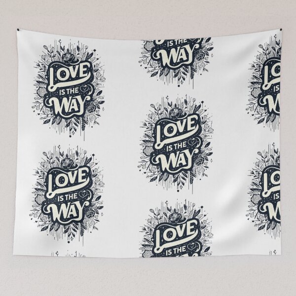Item preview, Awesome splash of Flowers with words "Love is the way"  designed and sold by Mr7Williams.