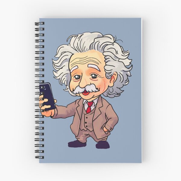 Item preview, Iconic Albert Einstein Historical Chibi Figure Taking Selfie designed and sold by TurtleShellShop.