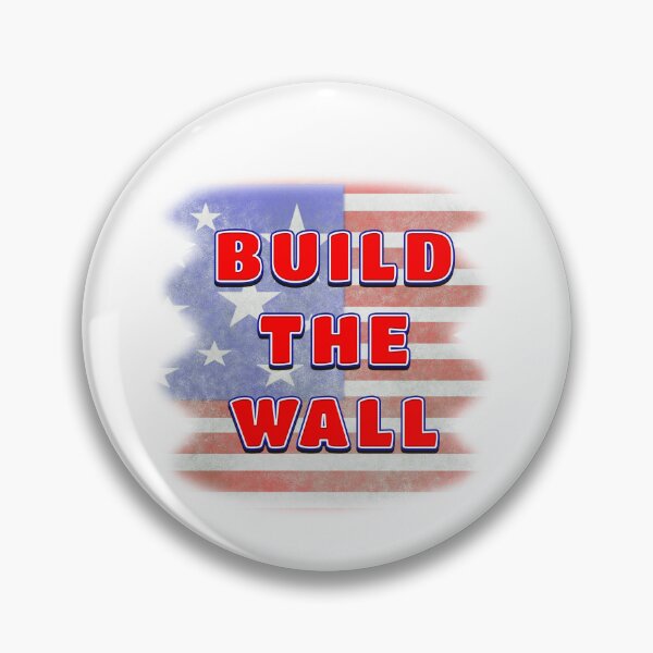 Item preview, BUILD THE WALL on Rustic Distressed American Flag Background designed and sold by carolina1.