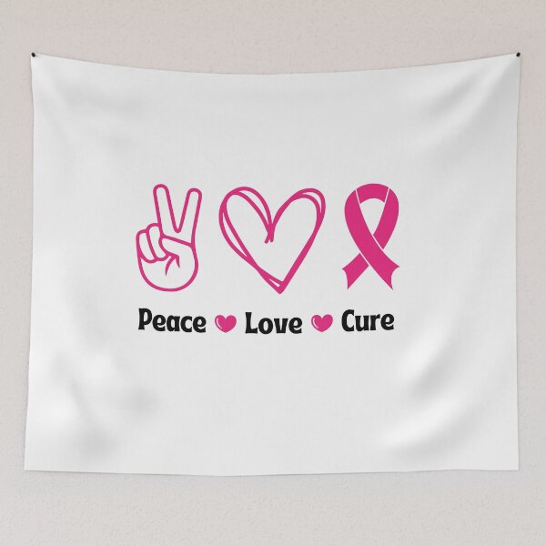 Item preview, Peace Love Cure Breast Cancer Awareness designed and sold by x4e-designs.