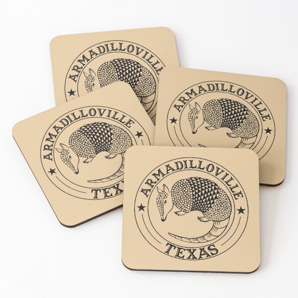 Item preview, Armadilloville, TX Round designed and sold by Trulytexas.
