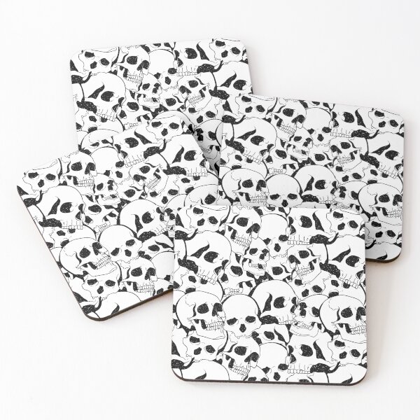 Item preview, Skulls Pattern (black) designed and sold by Sarya Art.