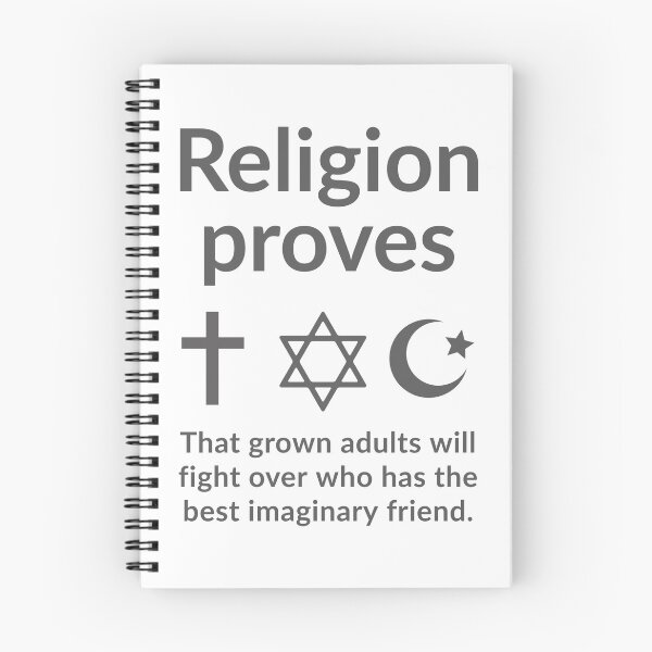 Artikelvorschau, Die Religion beweist, dass Erwachsene darüber streiten, wer den besten imaginären Freund hat entworfen und verkauft von Rachel the Artist .
