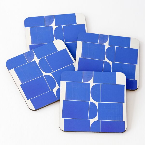 Item preview, Blue Abstract Geometric Shapes Art designed and sold by trajeado14.
