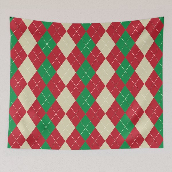Item preview, Diamond Chevron Argyle Holiday Red and Green designed and sold by Strings  Stan.