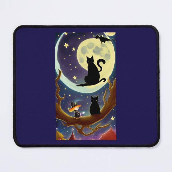 Item preview, Cute Halloween Witch and Cats designed and sold by j-tippens-art.