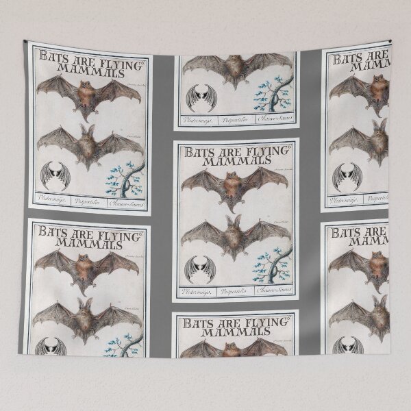 Item preview, Bats Are Flying Mammals Vintage Illustration Design designed and sold by EarthArtDesigns.