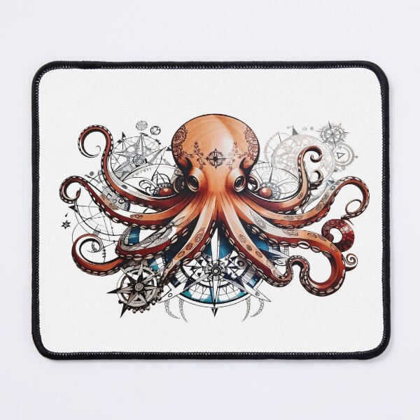 Item preview, In Pursuit of the Kraken's Guide: Navigating Uncharted Domains designed and sold by NebulaWhimsy.
