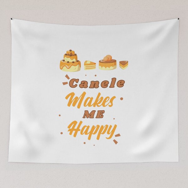 Item preview, Mouthwatering 'Canele makes me happy,' dessert lovers gift idea t-shirt designed and sold by lemamis.