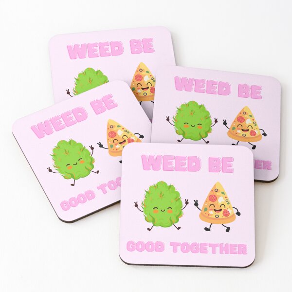 Item preview, Weed Be Great Together Cannabis Pizza Pun designed and sold by KinkShoppe.