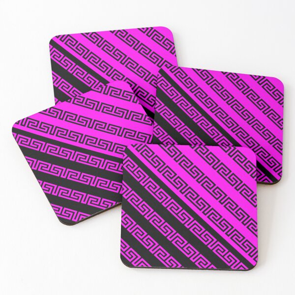 Item preview, black and purple greek ornament, pattern designed and sold by OmikronStore.