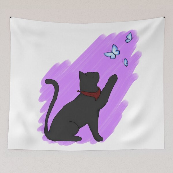 Item preview, Merlin Cat and Butterflies  designed and sold by QuinnOliver.
