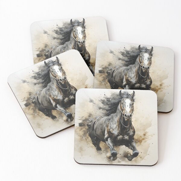 Item preview, Running sepia horse - Digital art print designed and sold by inkArtistryfine.