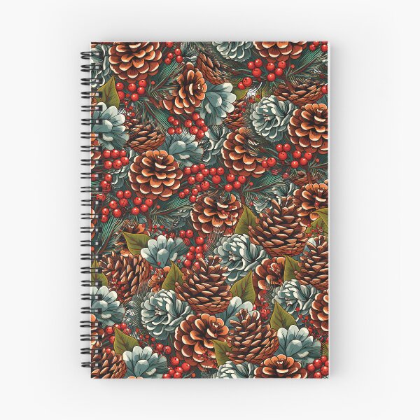 Item preview, Christmas seamless Pattern With Pine Cones And Red Berries  designed and sold by DesignHouse07.