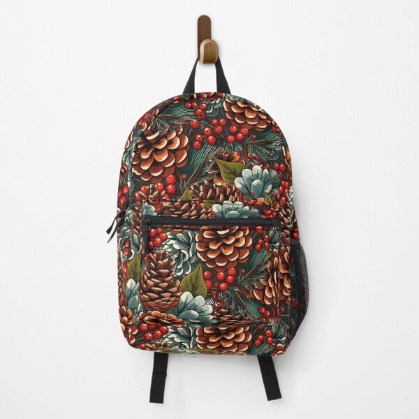 Item preview, Christmas seamless Pattern With Pine Cones And Red Berries  designed and sold by DesignHouse07.
