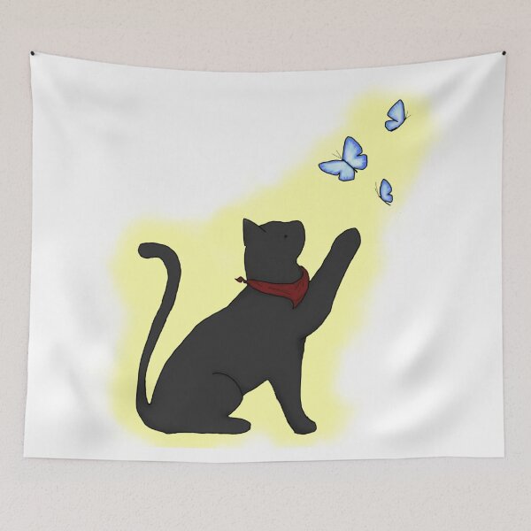 Item preview, Merlin Cat and Butterflies -light ver.- designed and sold by QuinnOliver.