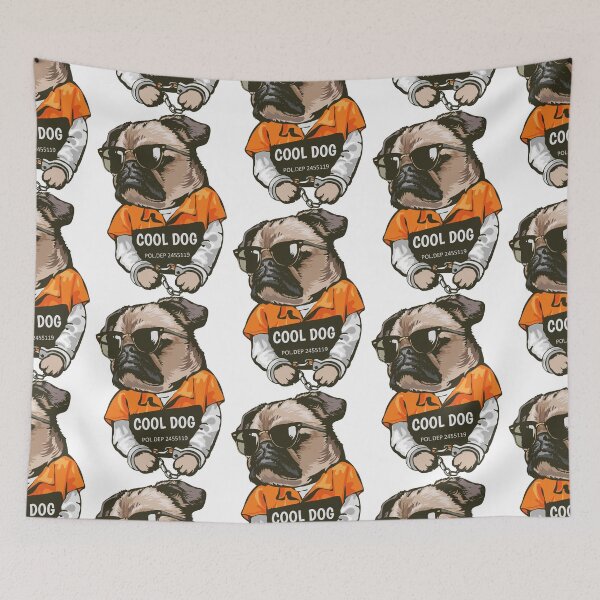Item preview, cool dog prisoner, cartoon dog prisoner, cute dog prisoner designed and sold by GreyStanzione1.