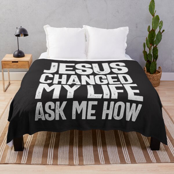 Item preview, Jesus Changed My Life Ask Me How Christian Quote designed and sold by cidolopez.