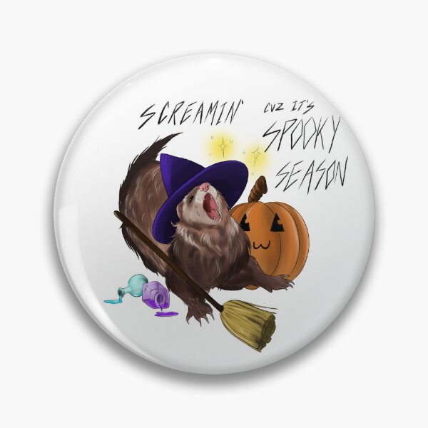 Item preview, "Screamin' Cuz it's Spooky Season" Witch Ferret designed and sold by cassart03.
