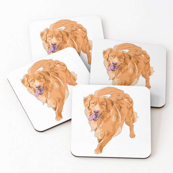 Item preview, Nova Scotia Duck Tolling Retriever, cute yellow dog portrait, cute dog portrait designed and sold by GreyStanzione1.